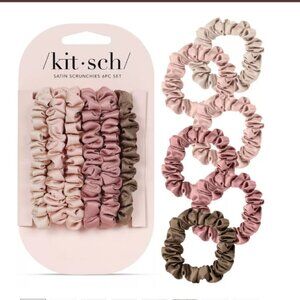 Kitsch Ultra Petite Satin Scrunchies - 6pk - Terracotta